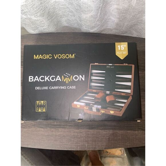 Backgammon Game in Deluxe Carrying Case New in Box - Picture 1 of 5